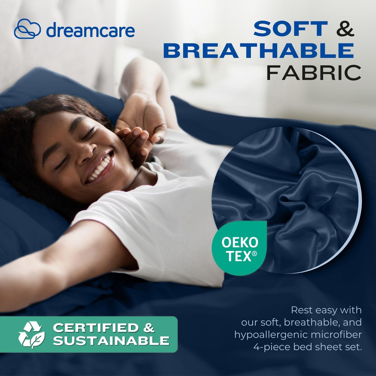 DREAMCARE lit King dressé en chambre illustrant style et ambiance relaxante