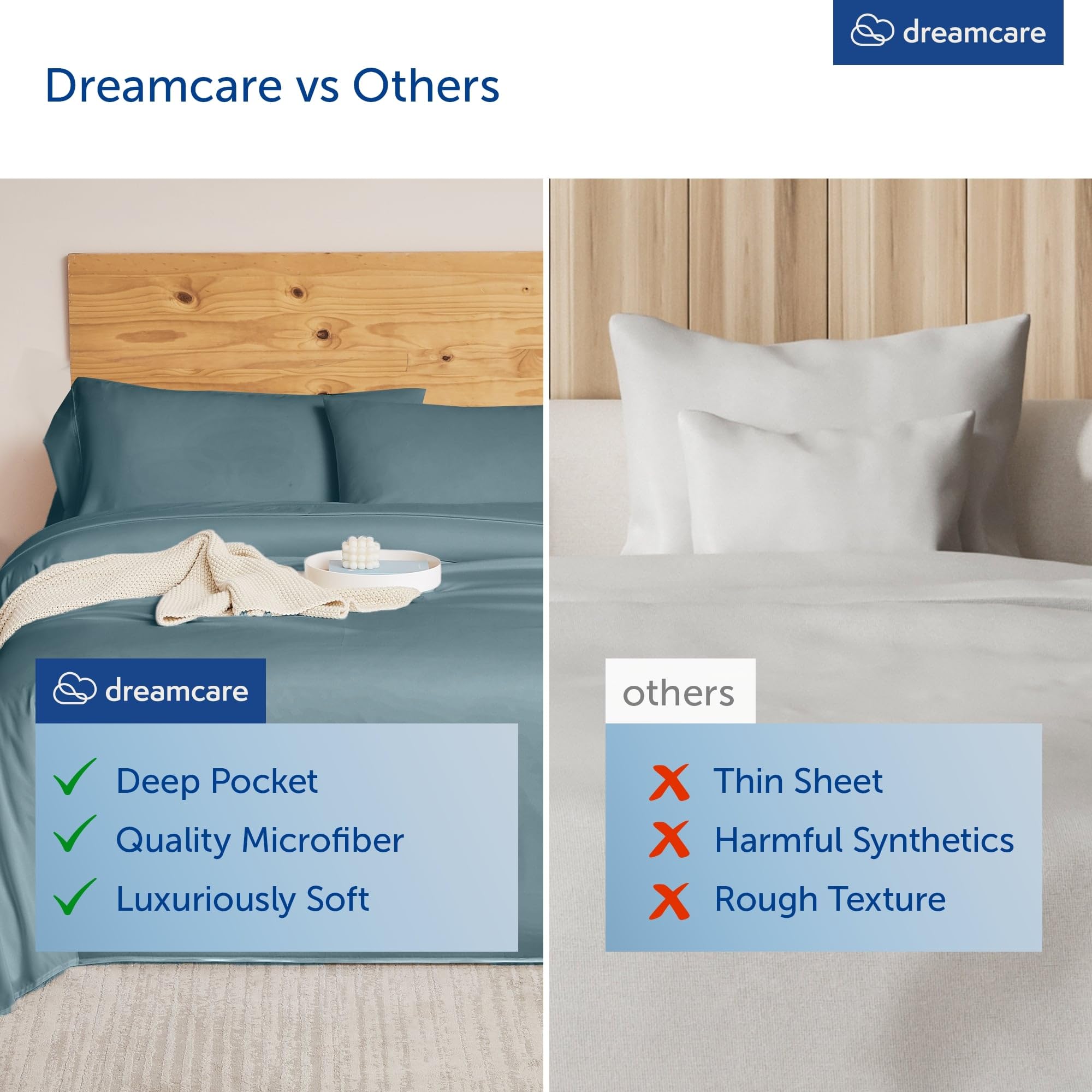 DREAMCARE étiquette et emballage du produit mettant en avant l'entretien facile