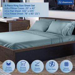 DREAMCARE détail de la microfibre brossée offrant douceur agréable au toucher