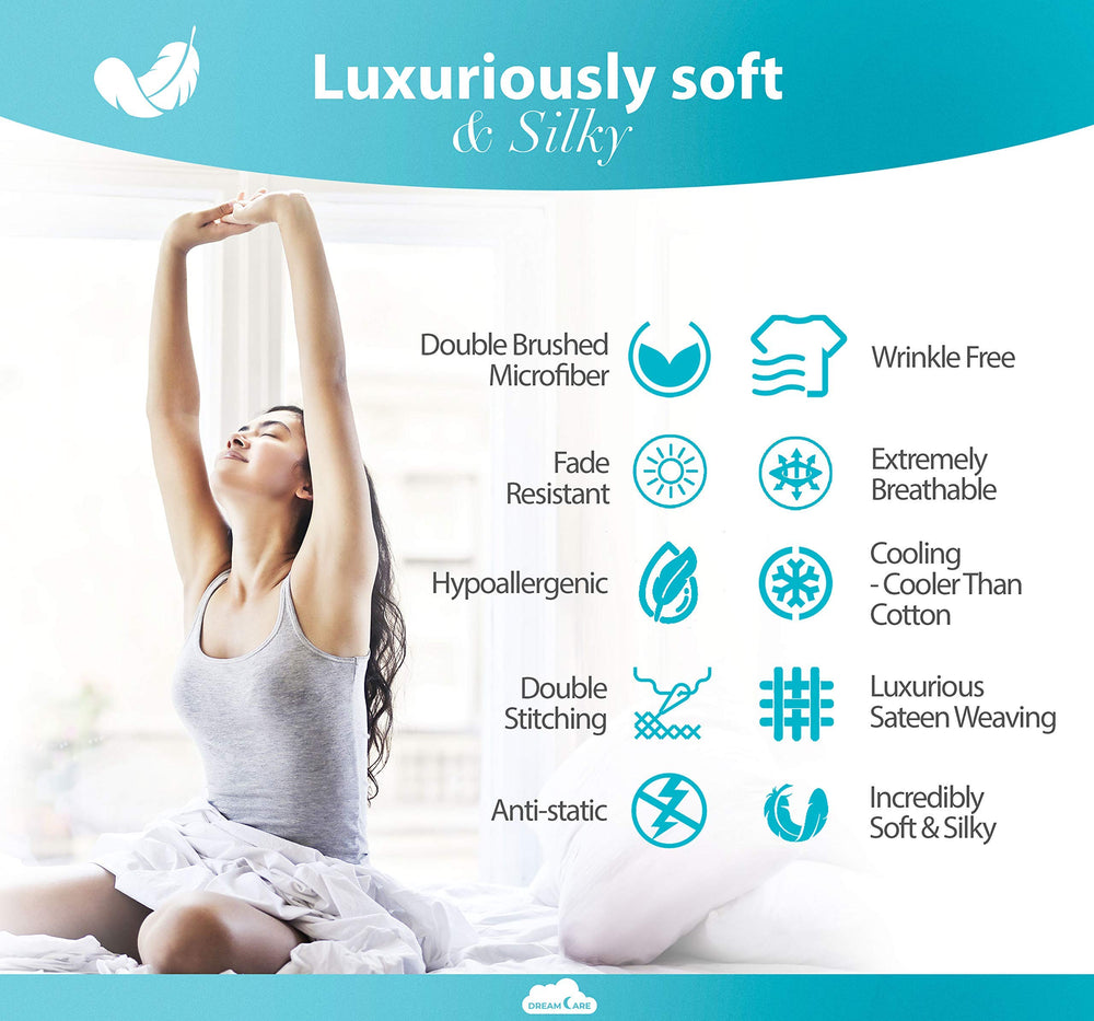 DREAMCARE gros plan du tissu microfibre brossée, douceur et texture lisse