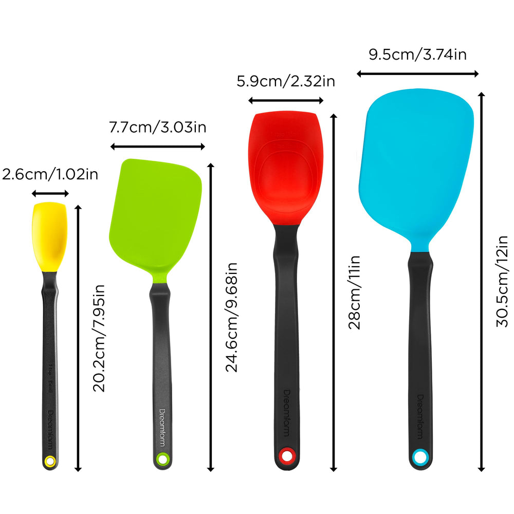 Dreamfarm Supoon gros plan de la tête avec squeegee pour racler parfaitement