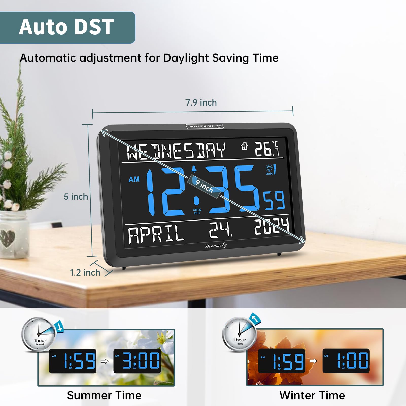 DreamSky comparaison taille main montrant dimensions compactes utiles