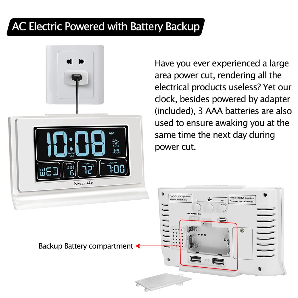 dreamsky gros plan bouton snooze accessible pour repousser alarme