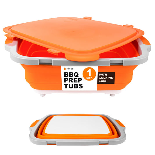 Drip EZ bac pliable face avant montrant couleur orange et facilité d'utilisation