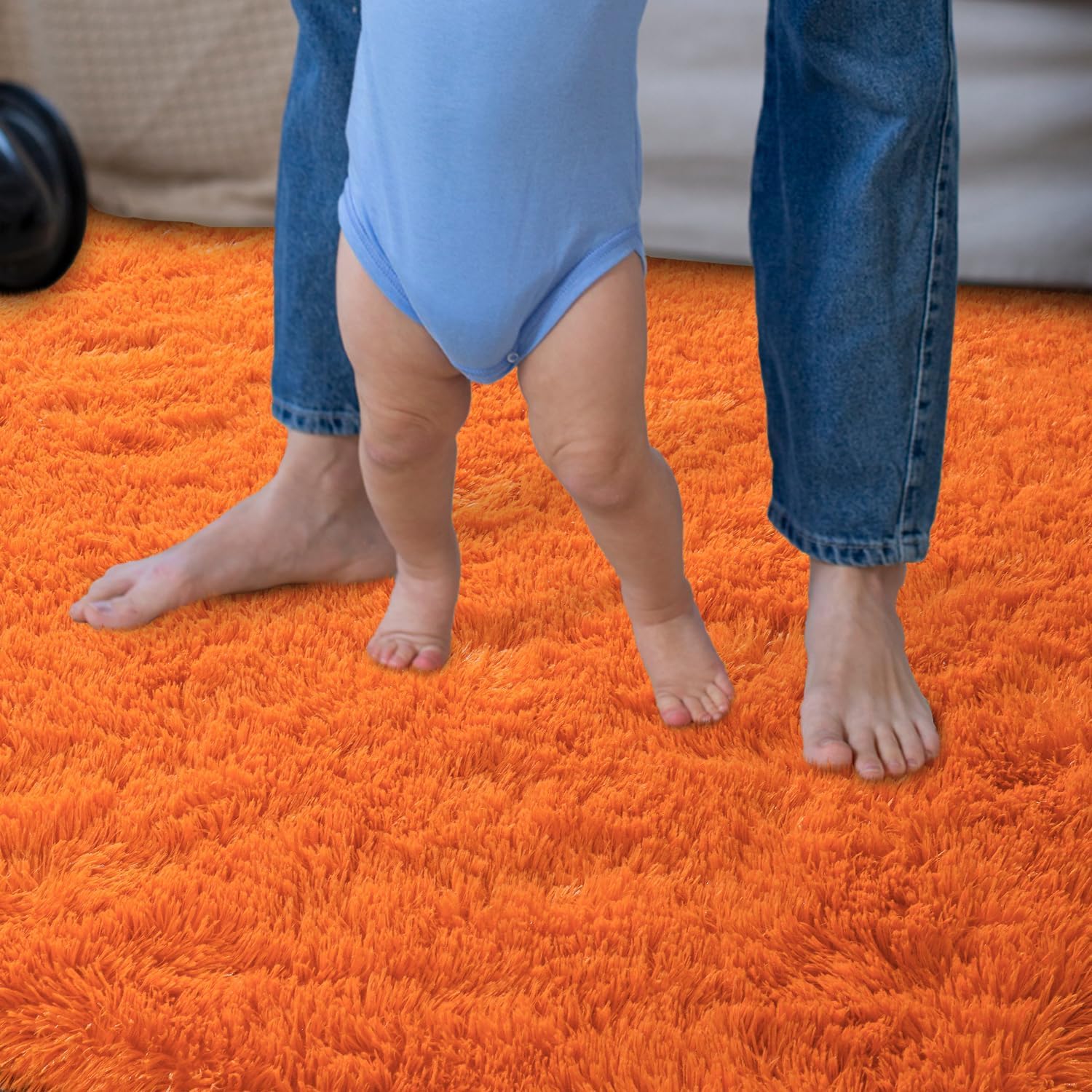 Dssimo tapis sous table basse délimite l'espace et structure