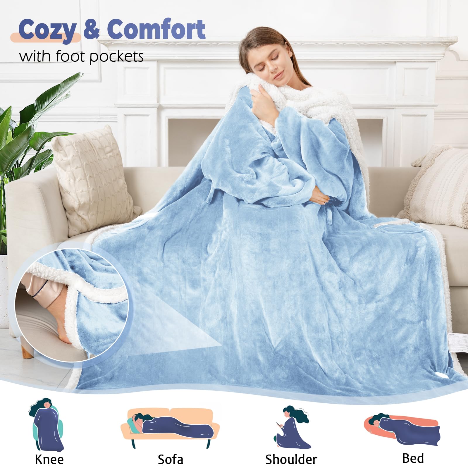 Dueelala poche pour pieds en utilisation confort et isolation