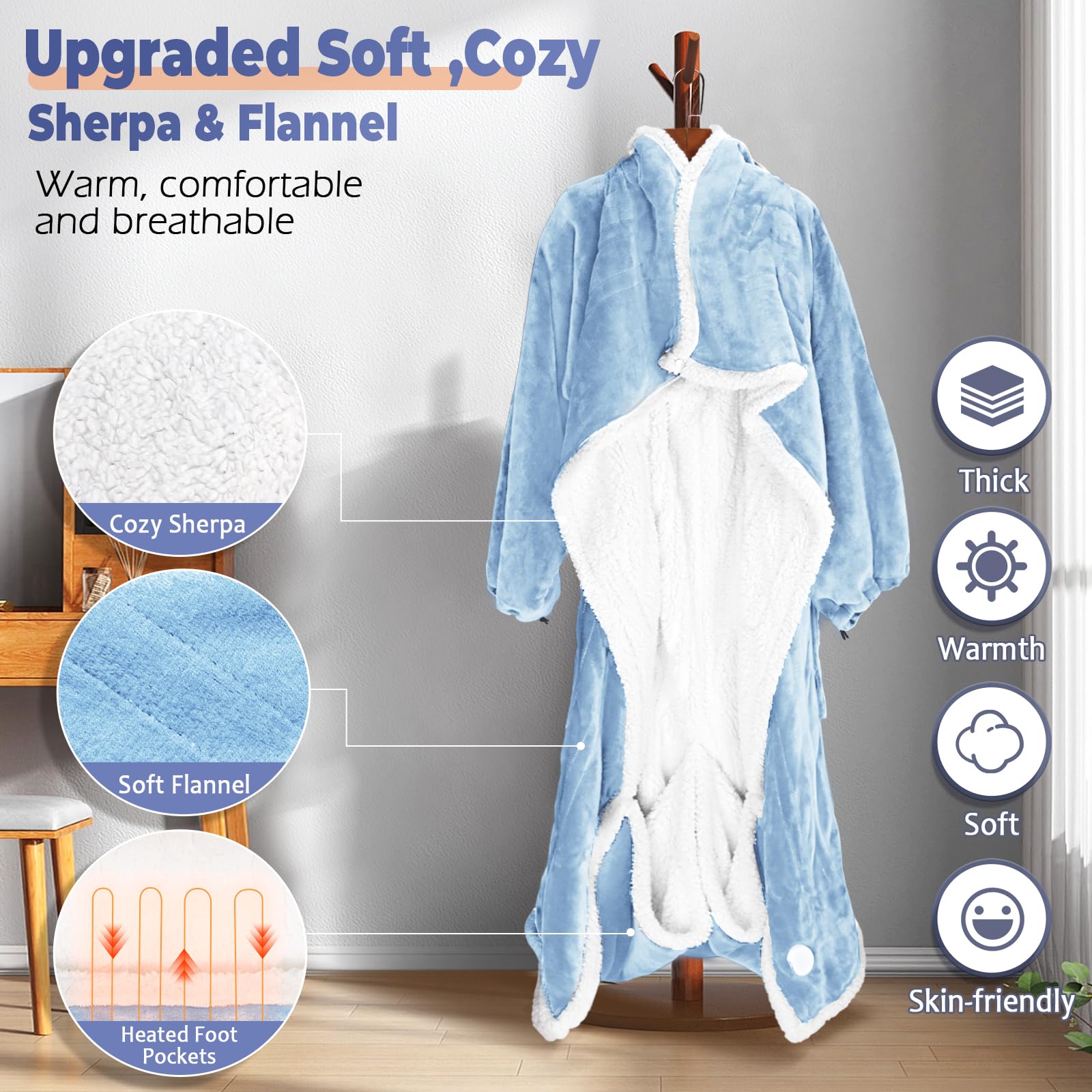 Dueelala texture sherpa intérieure pour douceur et chaleur
