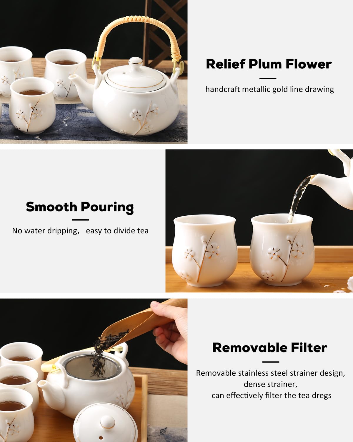 DUJUST vue intérieure d'une tasse, porcelaine lisse pour dégustation agréable