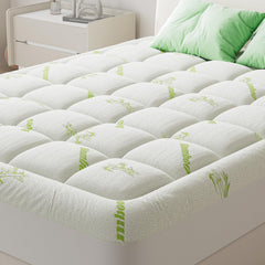 DUMOS vue avant du surmatelas Twin montrant l'aspect fini et l'élégance
