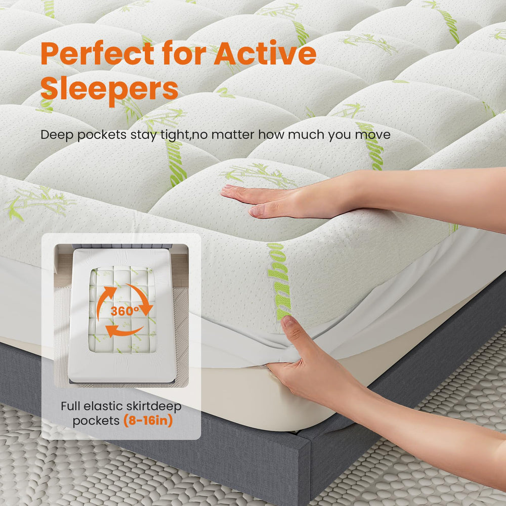 DUMOS poche élastique profonde maintenant le surmatelas sans glisser