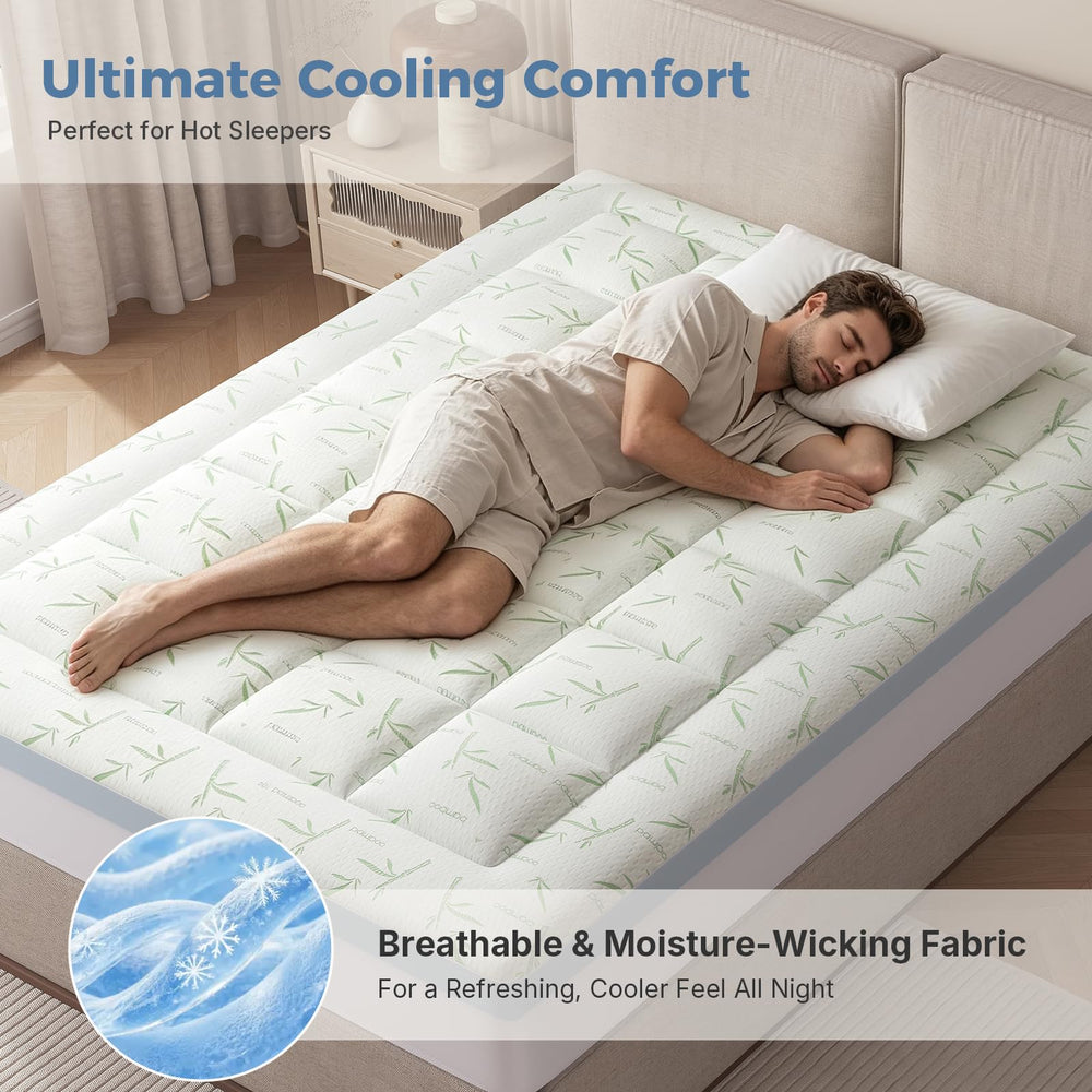 DUMOS surmatelas déballé après emballage sous vide, expansement facilité