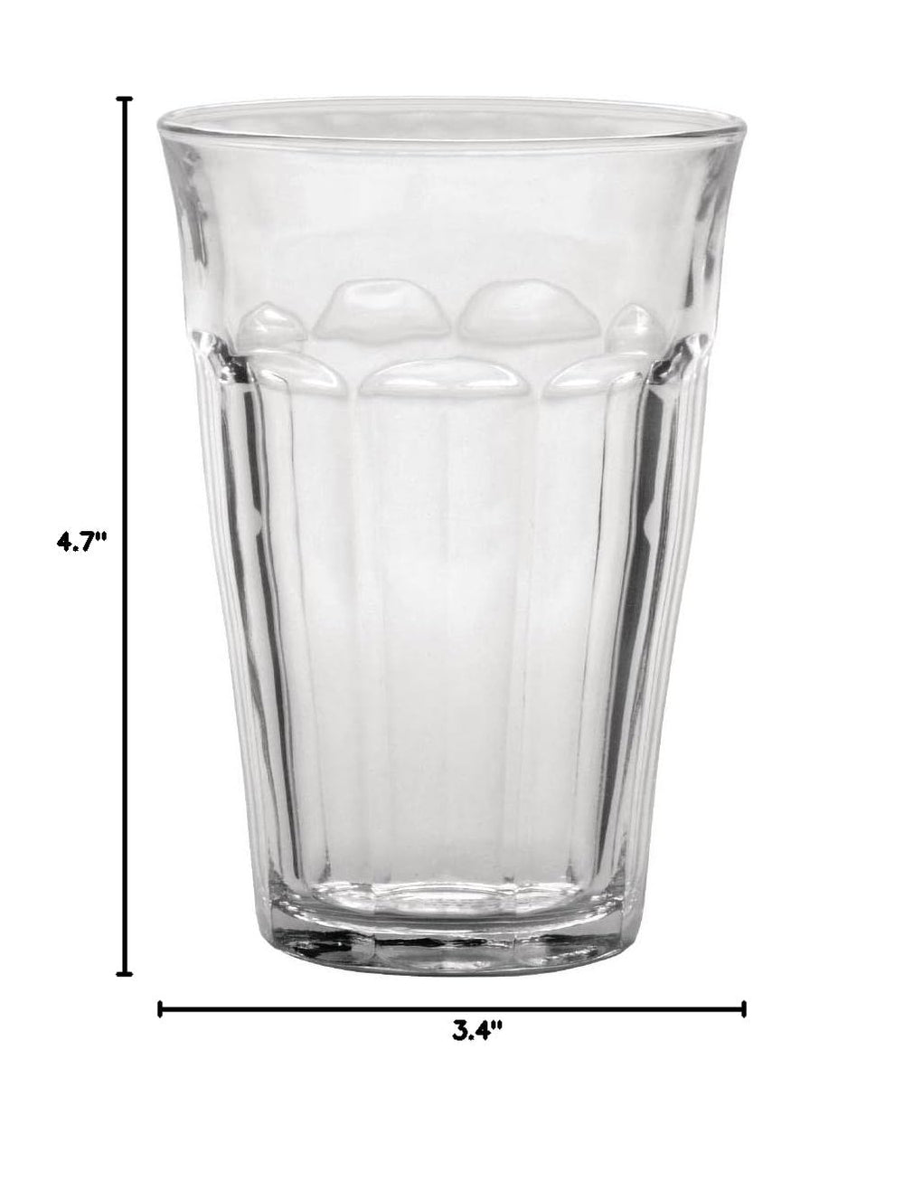 Duralex Picardie verres empilés sur une table illustrant gain d'espace et polyvalence