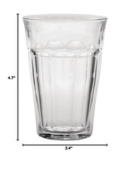 Duralex Picardie verres empilés sur une table illustrant gain d'espace et polyvalence