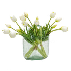 DUYONE bouquet de face montrant tenue élégante et couleur blanche
