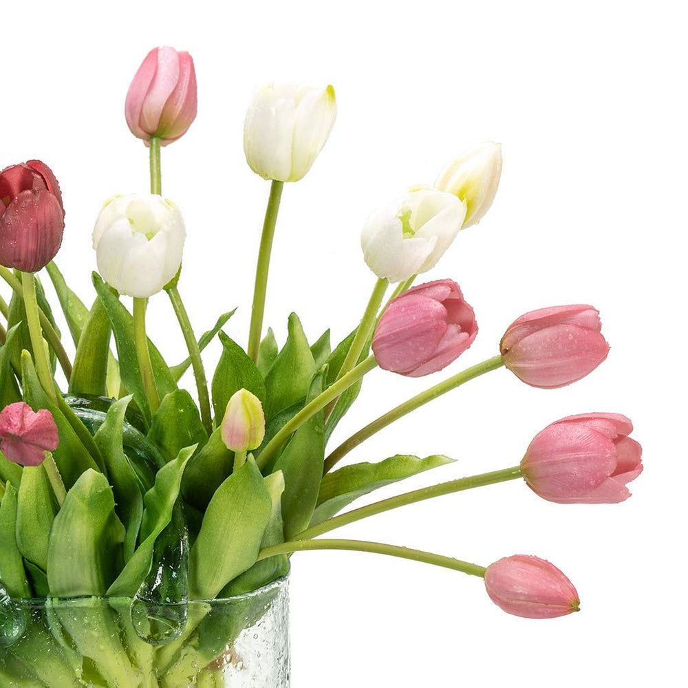 DUYONE ensemble complet 15 tulipes disposées pour centre de table