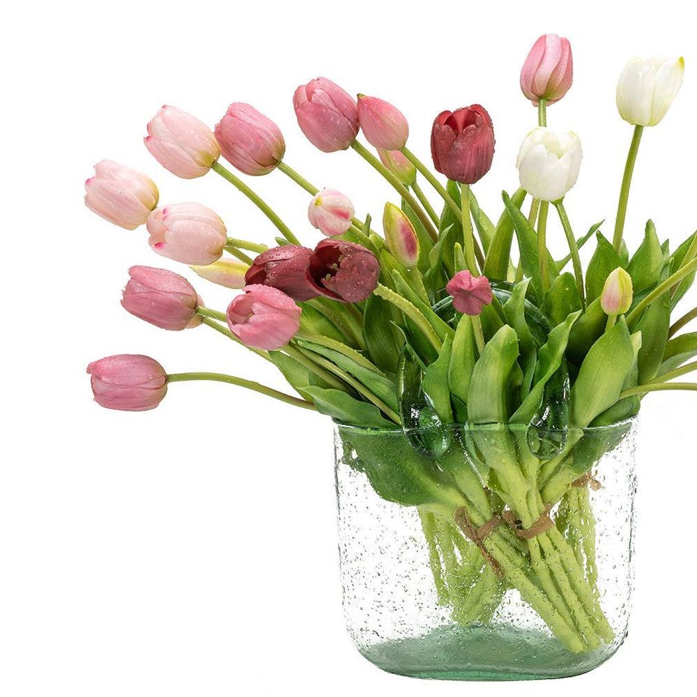 DUYONE tulipes comparaison taille avec main pour juger l'échelle