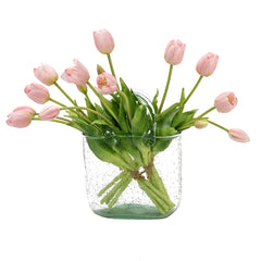 DUYONE tulipes vue avant de l'emballage montrant le bouquet complet