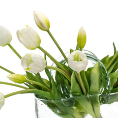 DUYONE tulipes dans un vase sur table, ambiance décorative chaleureuse