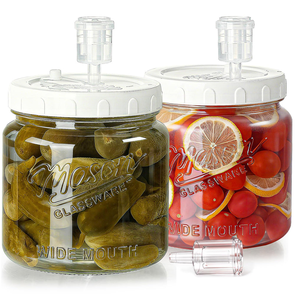 Dwbligt bocal de fermentation face avant montrant le verre et le couvercle hermétique