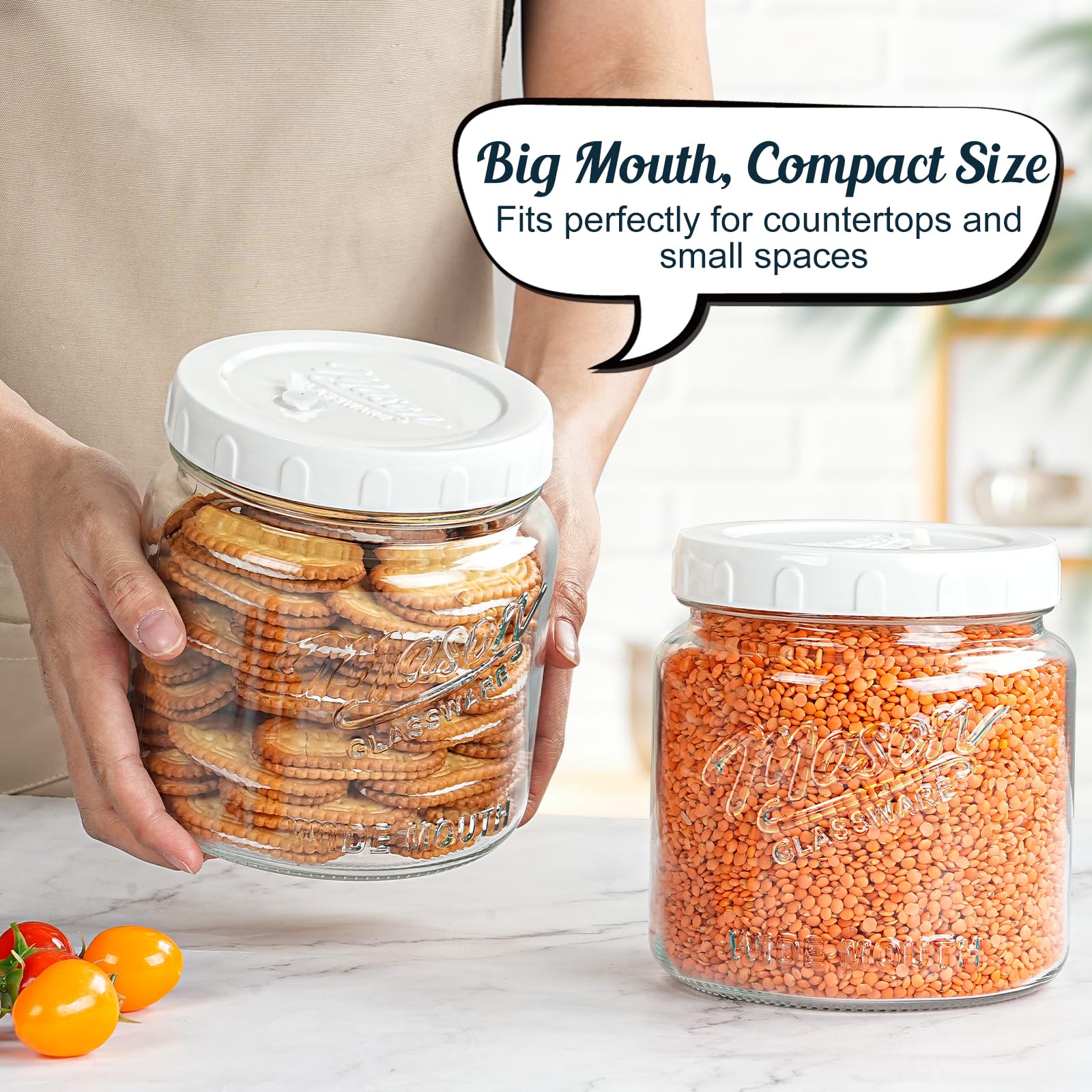 Dwbligt bocaux en usage dans une cuisine montrant fermentation et rangement pratique