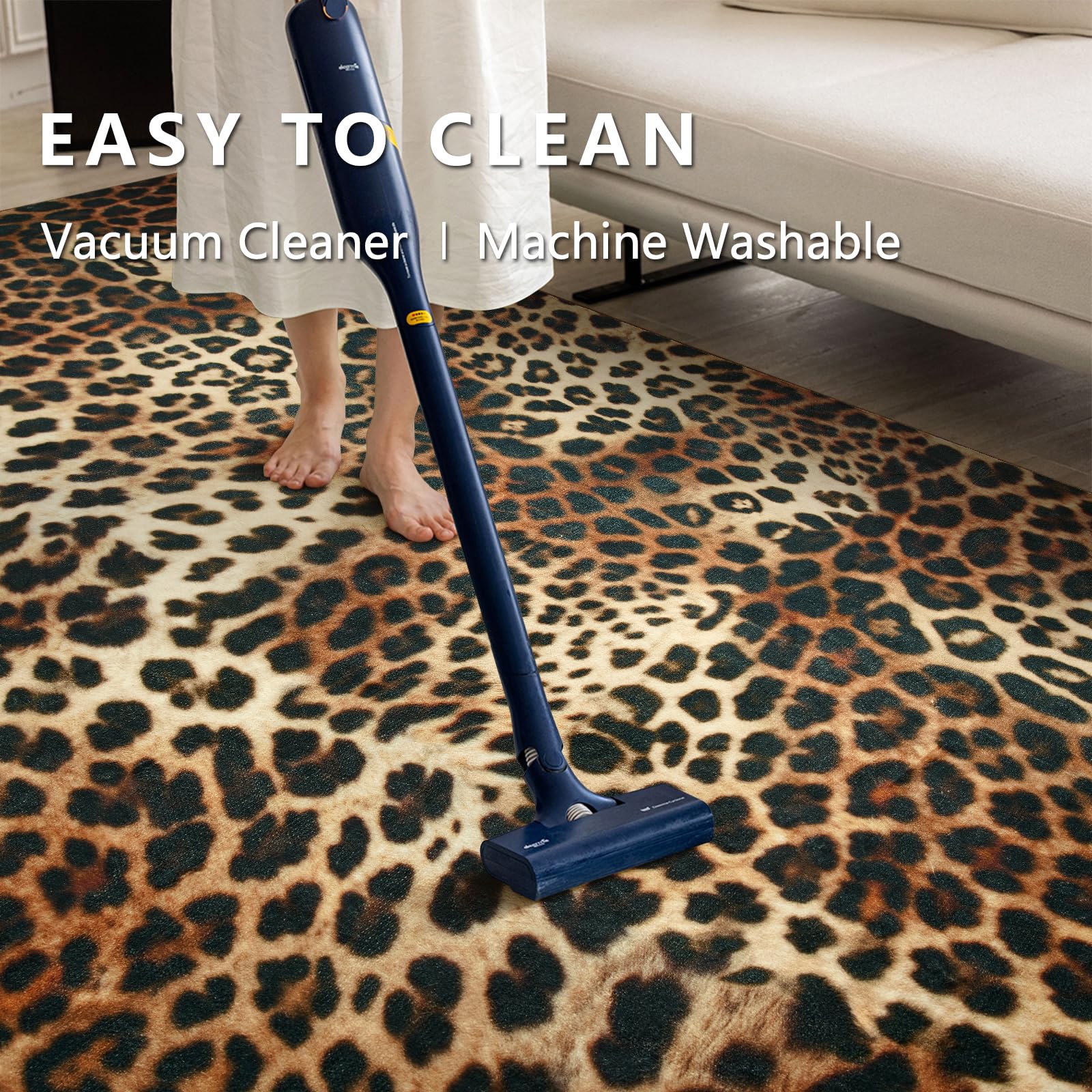 DweIke tapis dans salon décoré, apporte caractère et harmonie chaleureuse