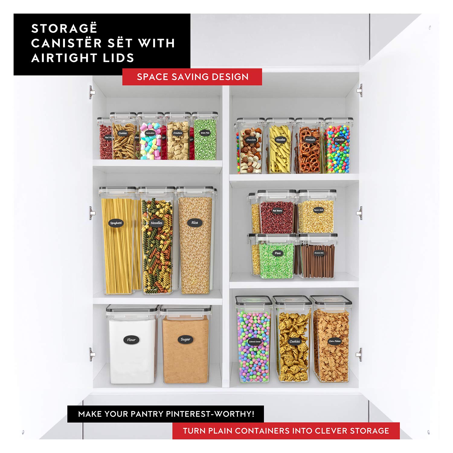 DWËLLZA KITCHEN boîtes empilées dans un garde-manger pour organisation optimisée