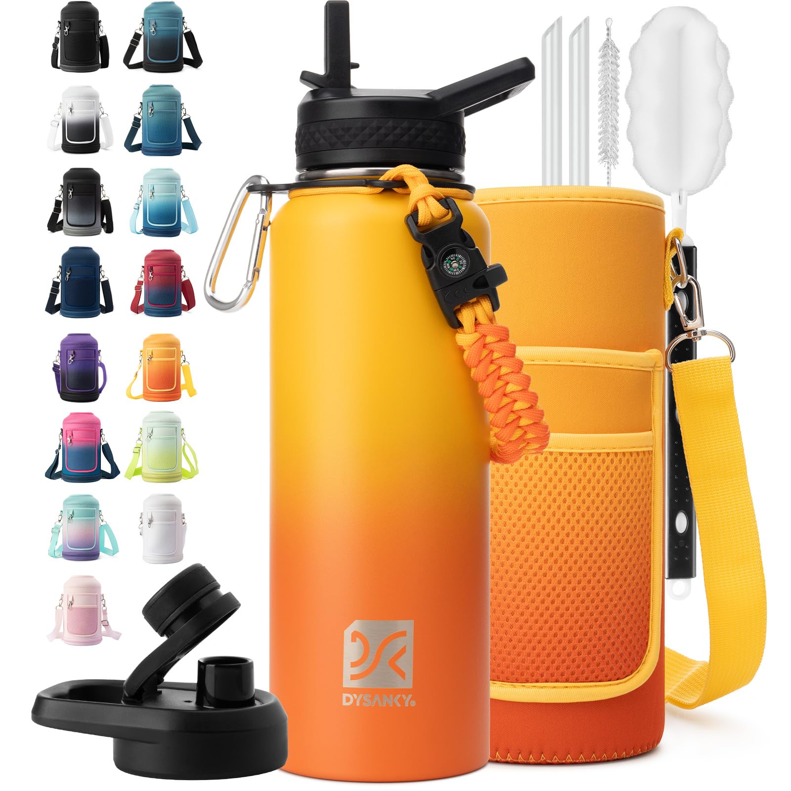 DYSANKY vue avant de la gourde montrant design et capacité 40 oz