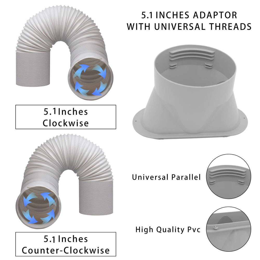 DYUJTMQ adaptateur universel 13 cm fixé au tuyau offrant connexion sûre au climatiseur