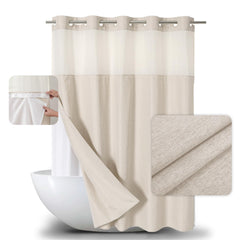eachope rideau de douche devant, design crème élégant et fonctionnel