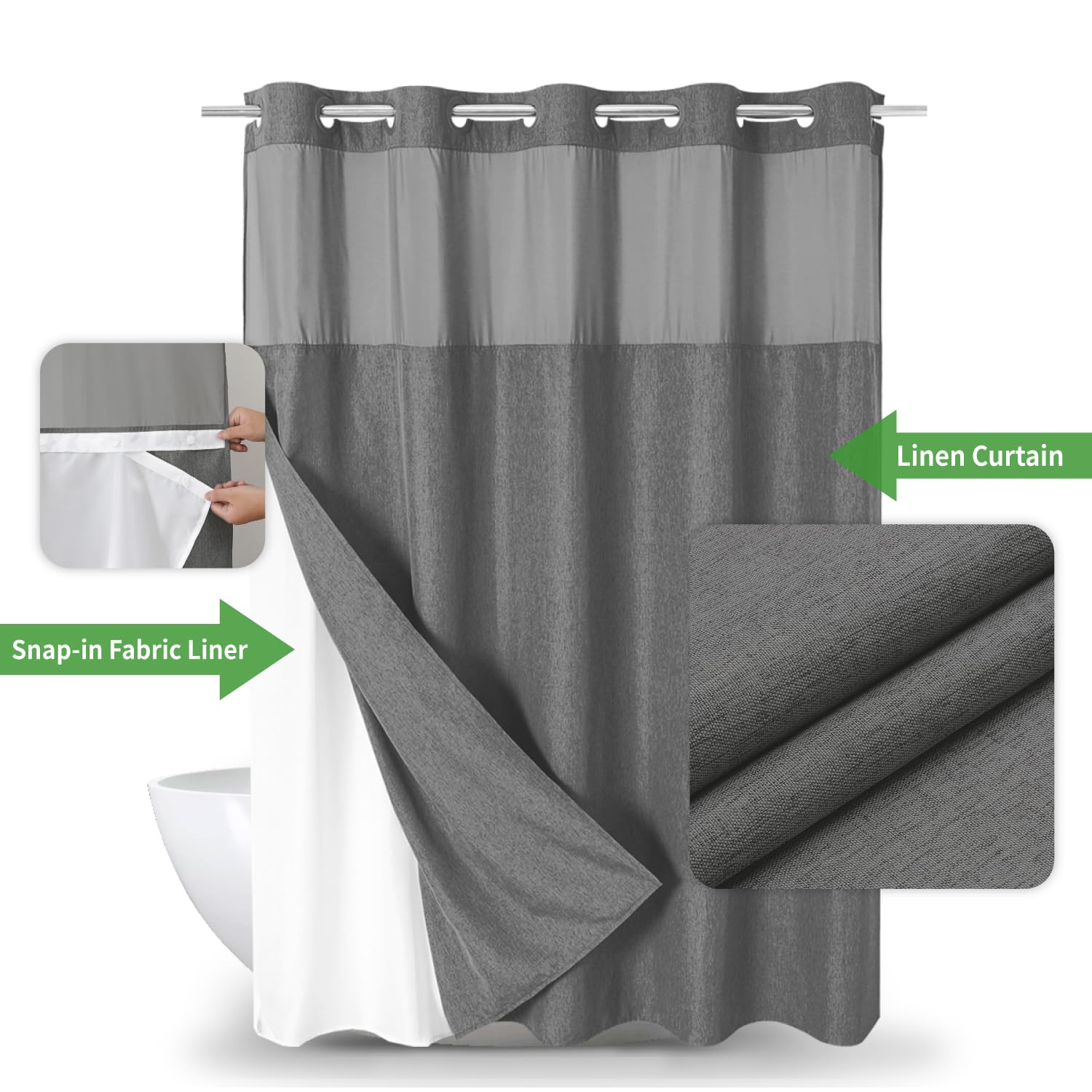 eachope gros plan tissu style lin texture résistante