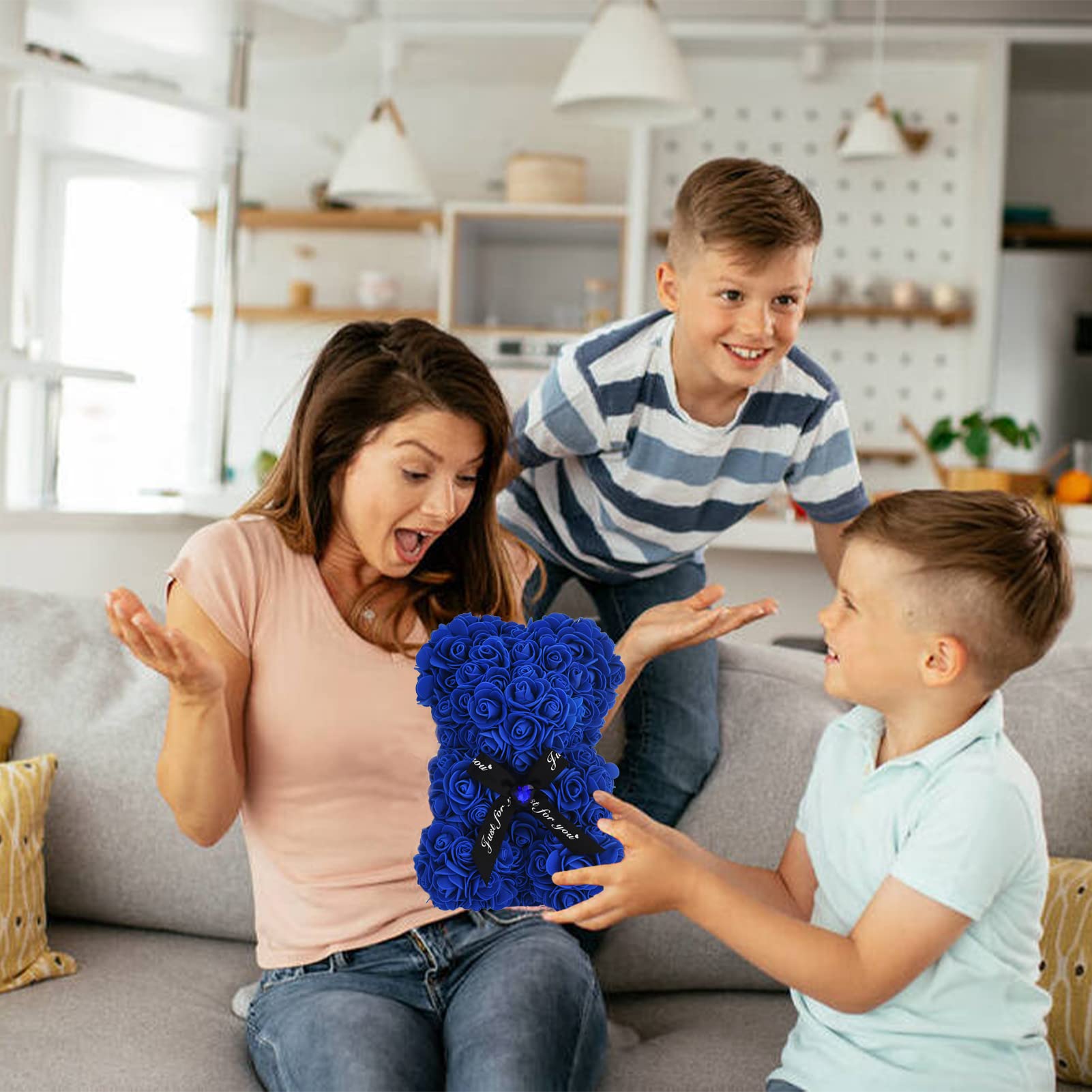 EALEBE ourson livré avec carte de voeux pour offrir immédiatement