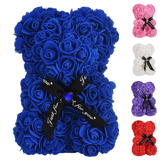 EALEBE ourson en roses dans coffret rose pour cadeau romantique