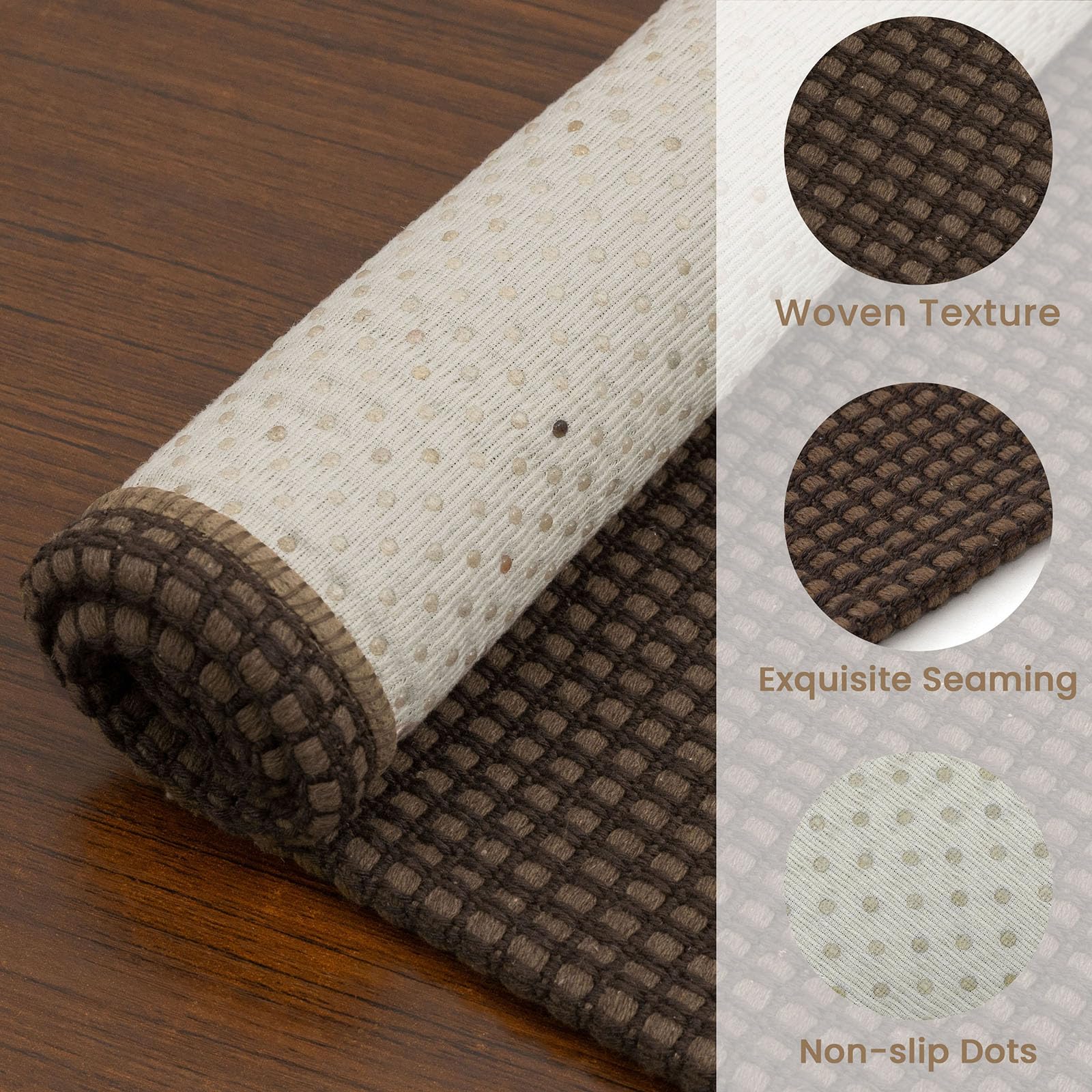 EARTHALL bord épais du tapis offrant robustesse et durabilité