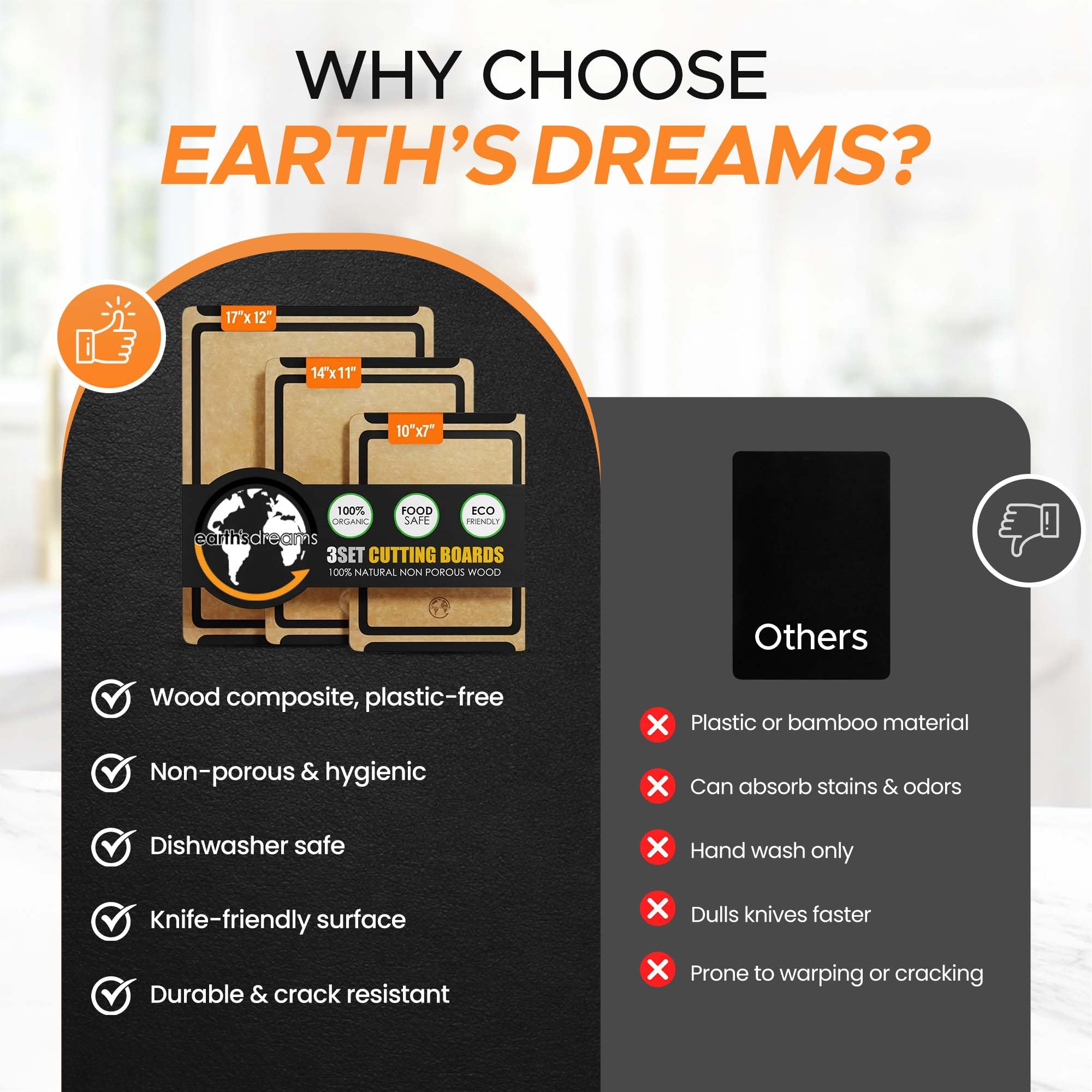 Earth's Dreams planche utilisée pour servir une planche de charcuterie élégante