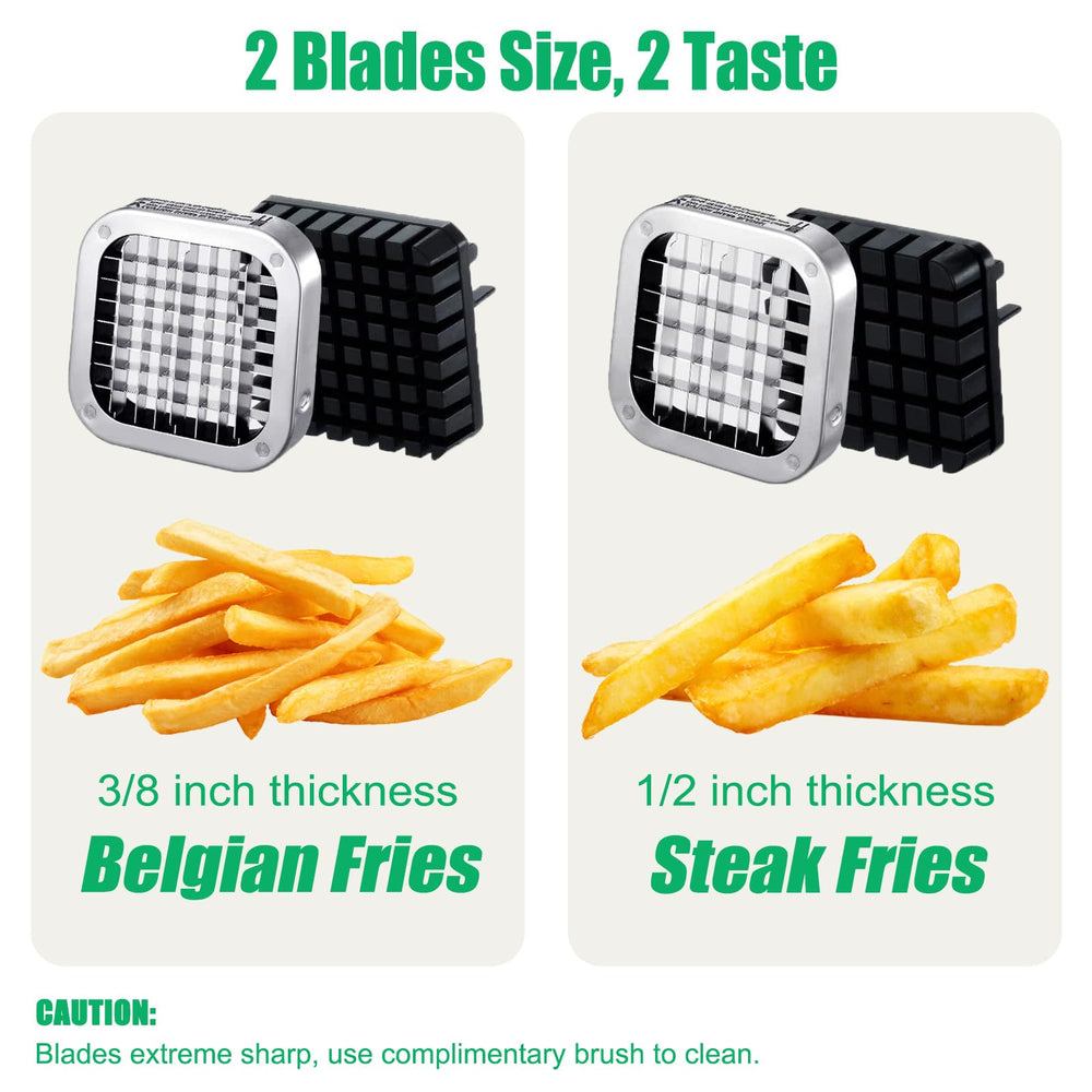 Eascandy frites fraîches sur assiette, résultat uniforme pour une cuisson idéale