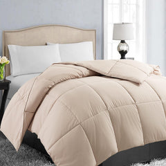 EASELAND couette beige vue face et verso, aspect moelleux et propre