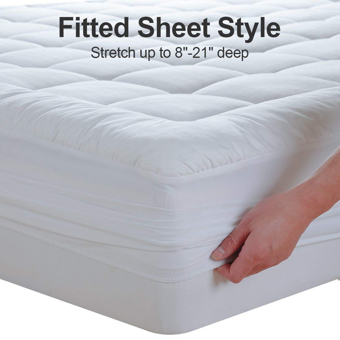 EASELAND surmatelas posé sur lit double améliore couchage