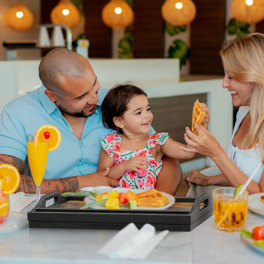 Easoger lot de 2 plateaux utilisé au lit pour petit-déjeuner confortable