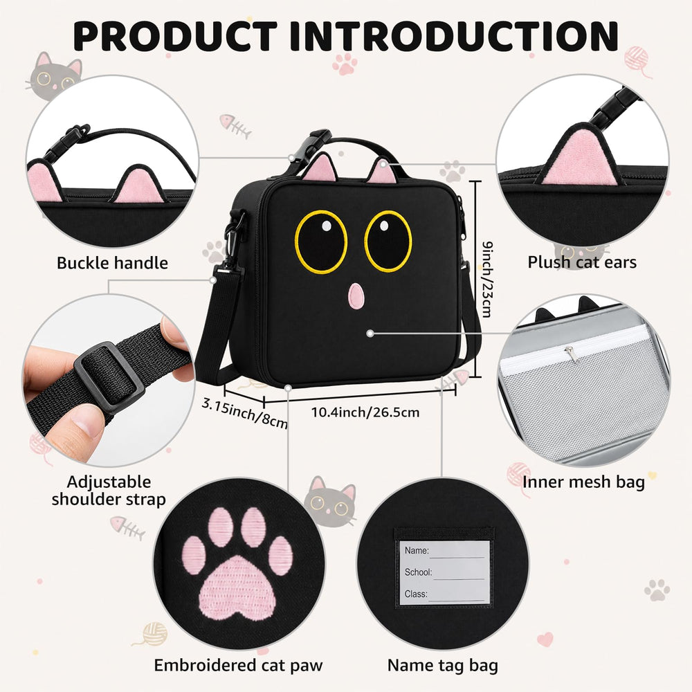 Easozoom gros plan broderie yeux et pattes de chat pour attrait tactile enfantin