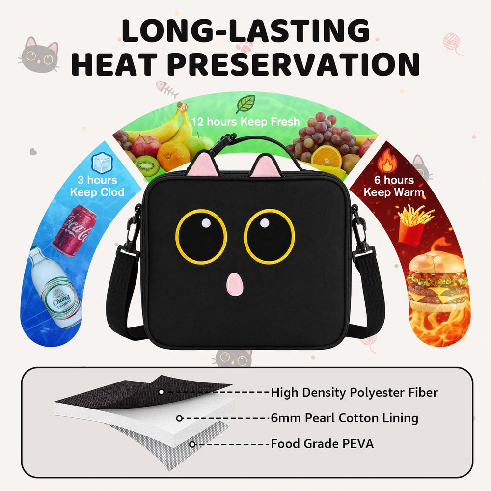 Easozoom intérieur en PEVA avec poche zippée pour pack froid et couverts, hygiène