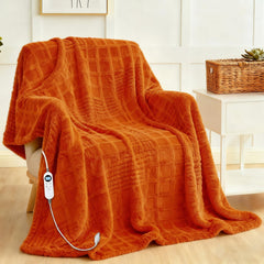 Eastsora plaid chauffant face avant montrant couleur orange et coupe, confort immédiat