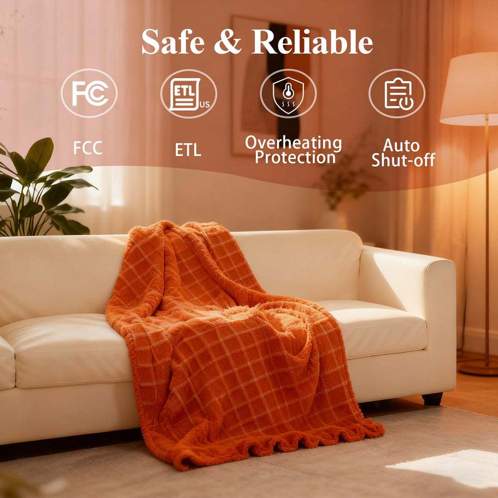 Eastsora plaid posé sur lit pour comparaison de taille 50x60 pouces, dimension pratique