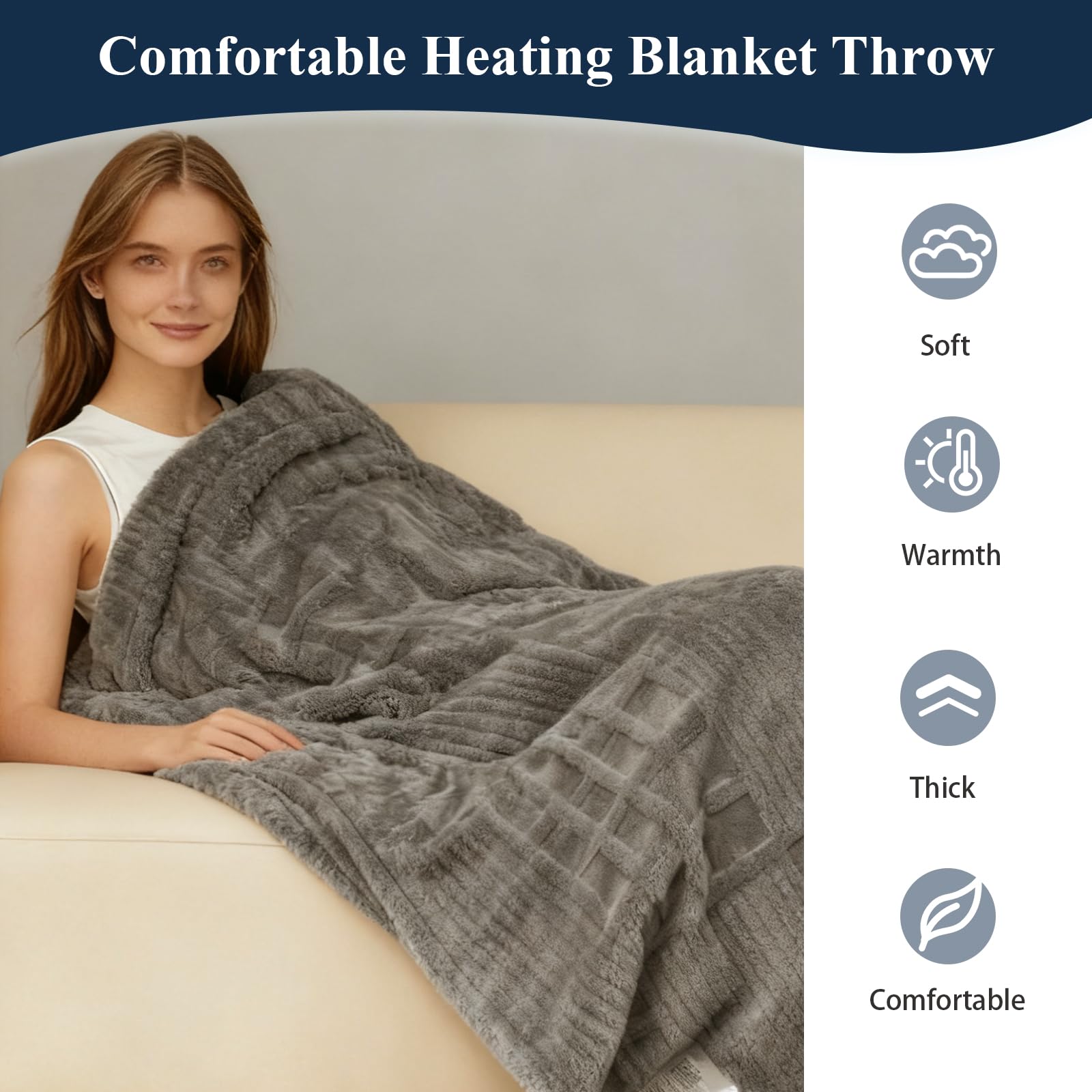 Eastsora plaid utilisé sur canapé pour confort immédiat