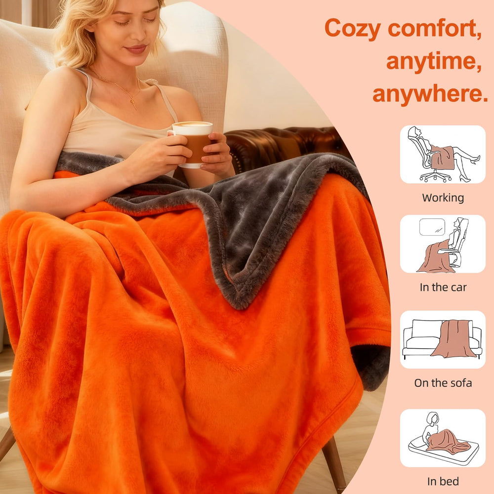 Eastsora plaid utilisé sur canapé, maintien de la chaleur personnelle