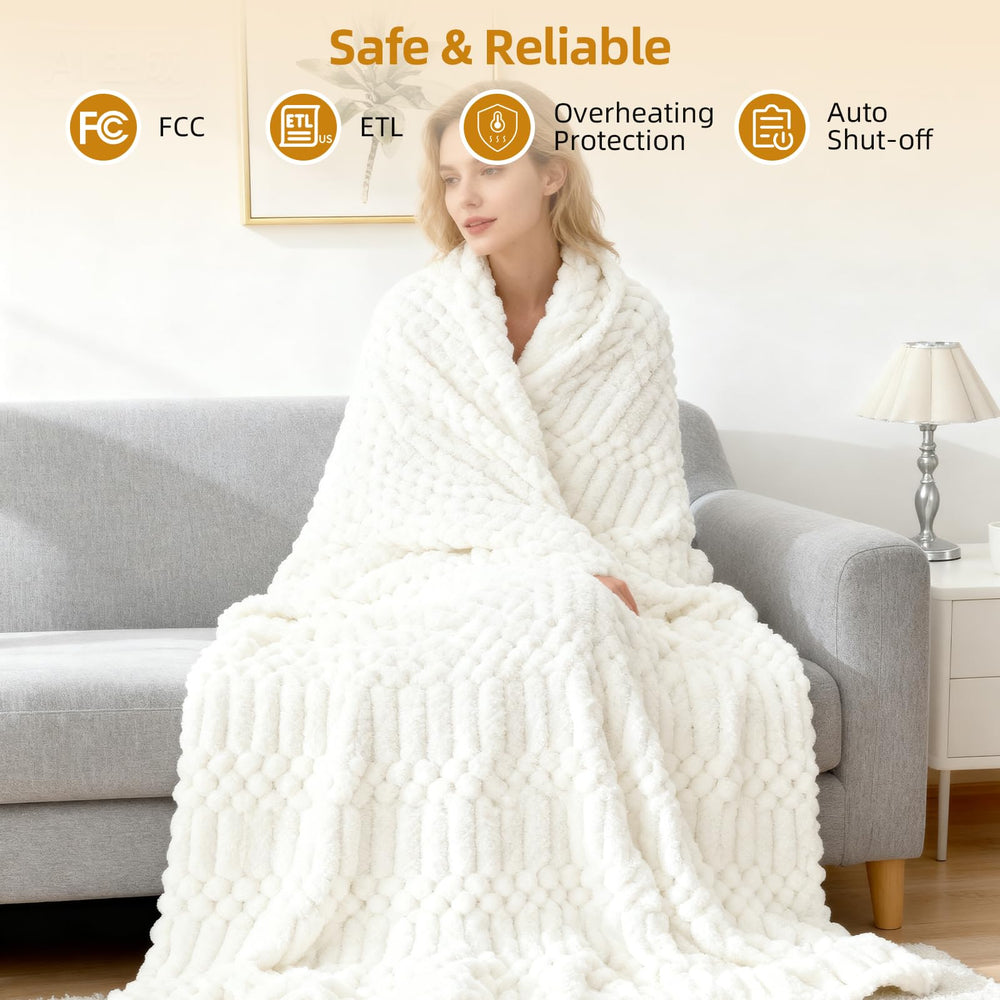 Eastsora plaid posé à côté d’un objet pour comparer taille 50x60, format pratique