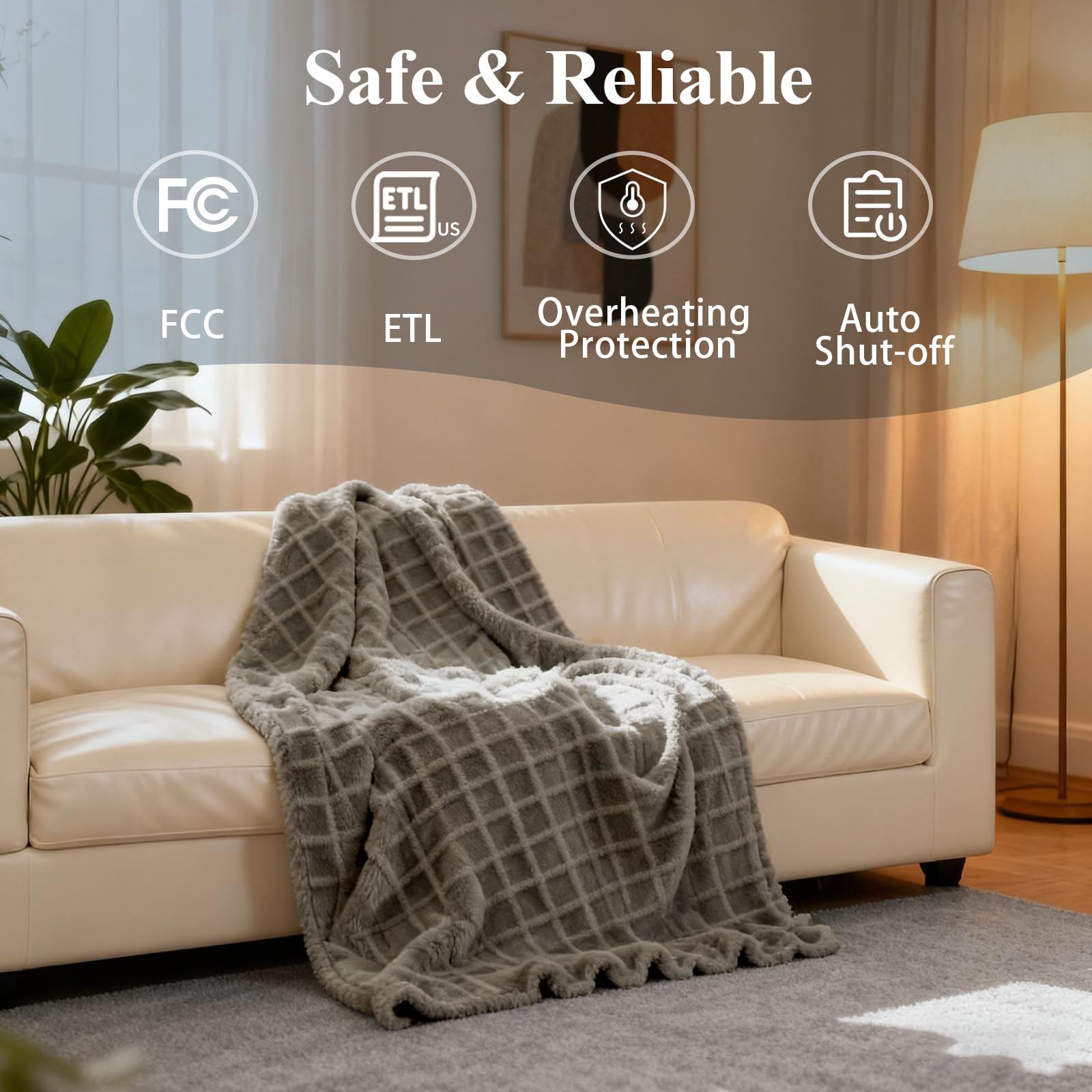 Eastsora plaid posé sur chaise pour montrer taille pratique