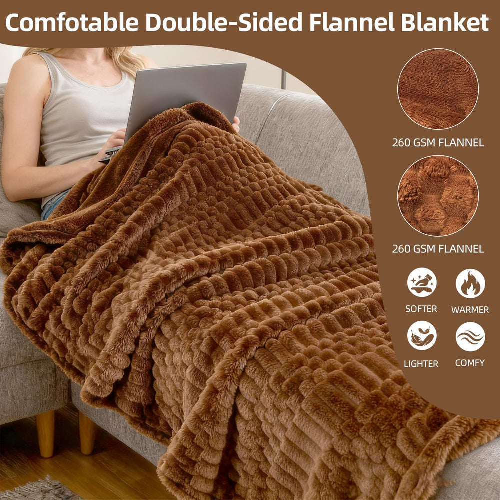 Eastsora gros plan flanelle double-face montrant douceur tactile