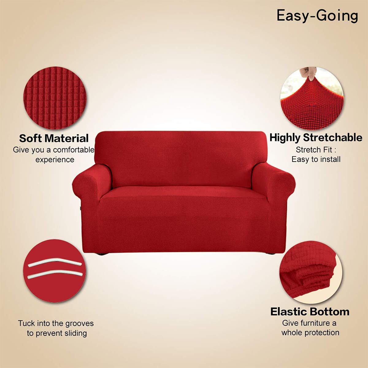Easy-Going ancres mousse sous housse assurent fixation antidérapante