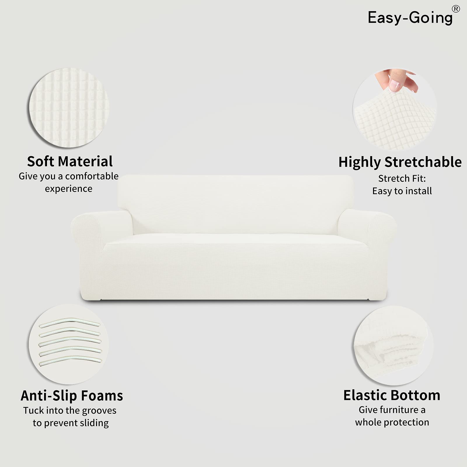 easy-going zoom sur coutures robustes assurant maintien et durabilité