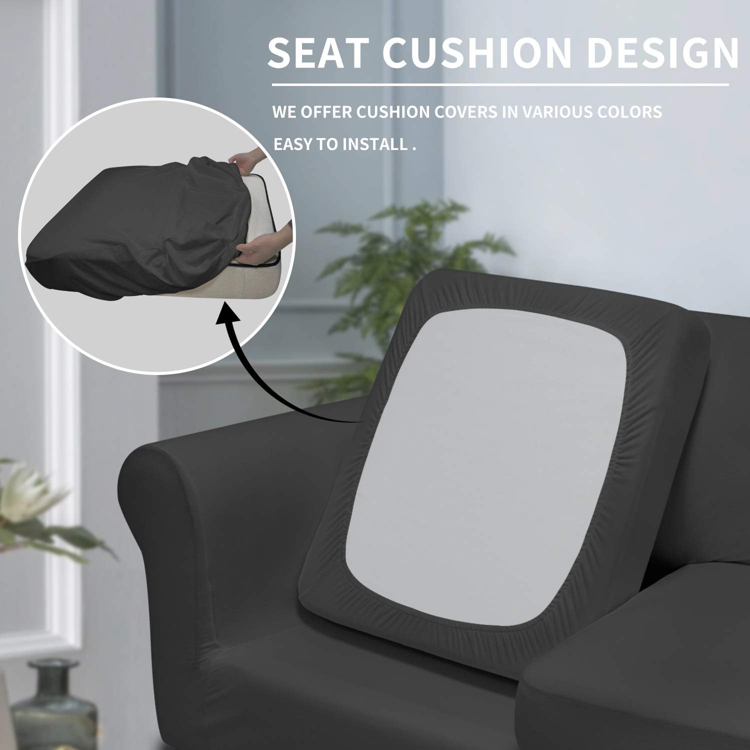 Easy-Going détail housse coussin montrant maintien et finition nette